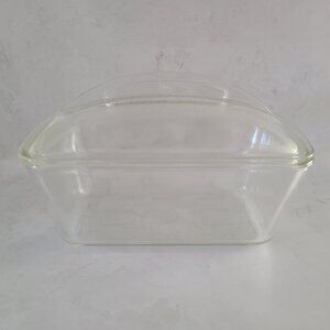 Westinghouse Electric Co. Refrigerator Clear Glass Bread/Meatloaf Dish With Lid